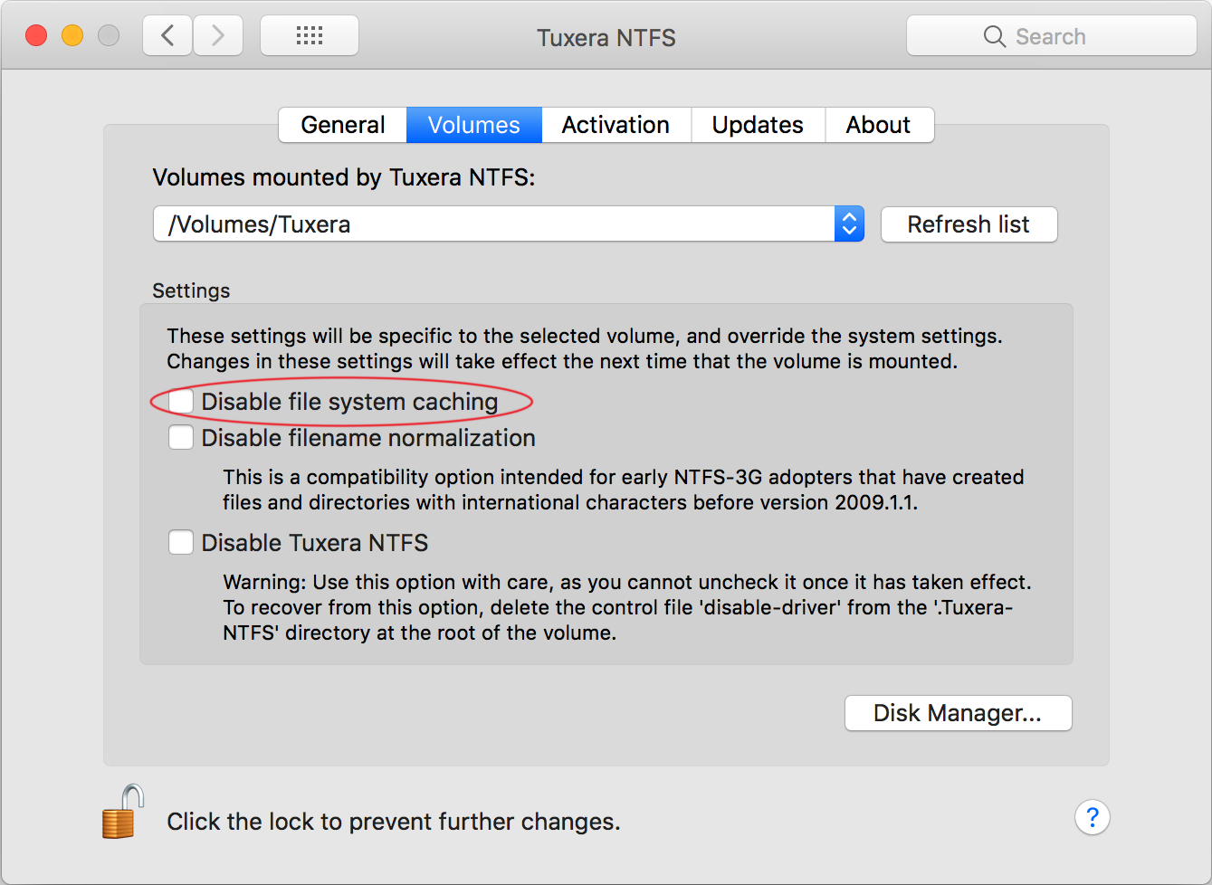 ntfs for mac not going from settings even after uninstall